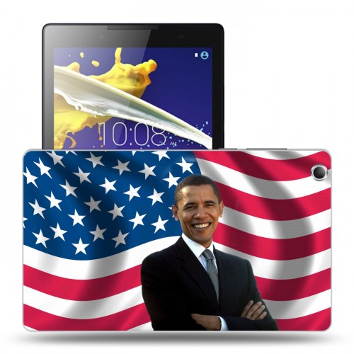 Дизайнерский силиконовый чехол для Lenovo Tab 2 A8 Барак Обама