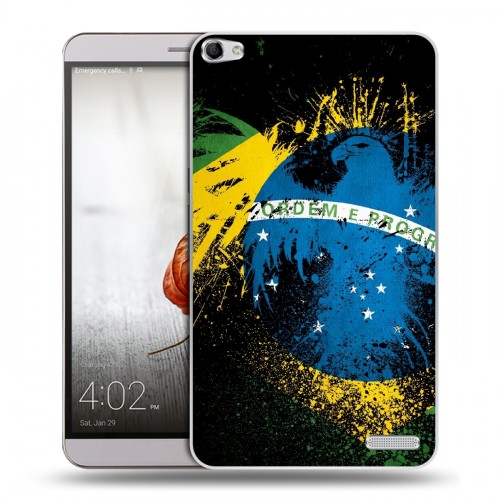 Дизайнерский пластиковый чехол для Huawei MediaPad X2 Флаг Бразилии