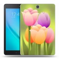 Дизайнерский силиконовый чехол для Samsung Galaxy Tab A 9.7 Романтик цветы