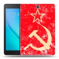 Дизайнерский силиконовый чехол для Samsung Galaxy Tab A 9.7 Флаг СССР 