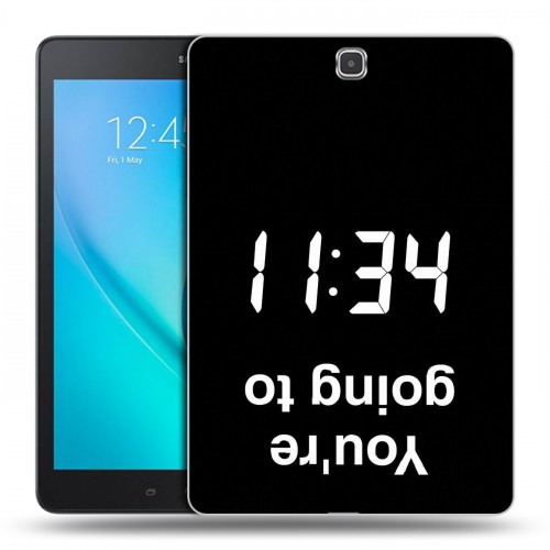 Дизайнерский силиконовый чехол для Samsung Galaxy Tab A 9.7 Черно и кратко