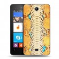 Дизайнерский силиконовый чехол для Microsoft Lumia 430 Dual SIM Кожа змей