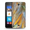 Дизайнерский силиконовый чехол для Microsoft Lumia 430 Dual SIM Перья