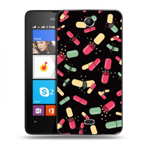 Дизайнерский силиконовый чехол для Microsoft Lumia 430 Dual SIM Разноцветные таблетки