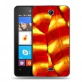 Дизайнерский силиконовый чехол для Microsoft Lumia 430 Dual SIM Контрастные перья