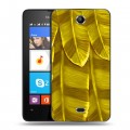 Дизайнерский силиконовый чехол для Microsoft Lumia 430 Dual SIM Контрастные перья