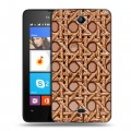 Дизайнерский силиконовый чехол для Microsoft Lumia 430 Dual SIM Плетеные текстуры