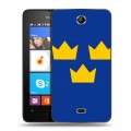 Дизайнерский силиконовый чехол для Microsoft Lumia 430 Dual SIM Флаг Швеции
