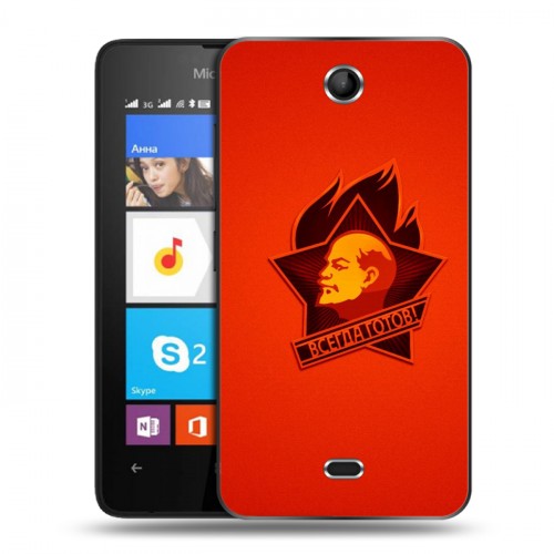 Дизайнерский силиконовый чехол для Microsoft Lumia 430 Dual SIM Флаг СССР