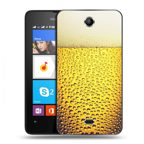 Дизайнерский силиконовый чехол для Microsoft Lumia 430 Dual SIM Пузырьки пива