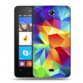 Дизайнерский силиконовый чехол для Microsoft Lumia 430 Dual SIM Геометрия радости