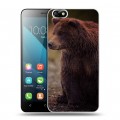 Дизайнерский пластиковый чехол для Huawei Honor 4X Медведи