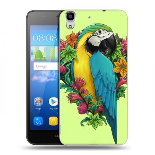 Дизайнерский пластиковый чехол для Huawei Y6 Флора и фауна