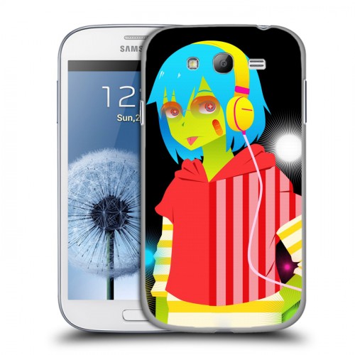 Дизайнерский пластиковый чехол для Samsung Galaxy Grand Неоновые фантазии
