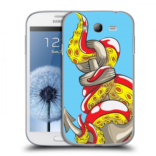 Дизайнерский пластиковый чехол для Samsung Galaxy Grand Яркие щупальца