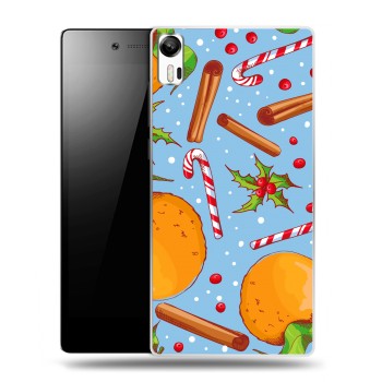 Дизайнерский силиконовый чехол для Lenovo Vibe Shot Новогодние паттерны (на заказ)