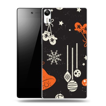 Дизайнерский силиконовый чехол для Lenovo Vibe Shot Новогодние паттерны (на заказ)
