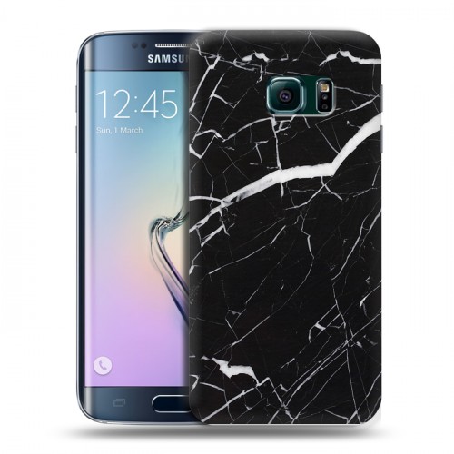 Дизайнерский силиконовый чехол для Samsung Galaxy S6 Edge Мрамор текстура