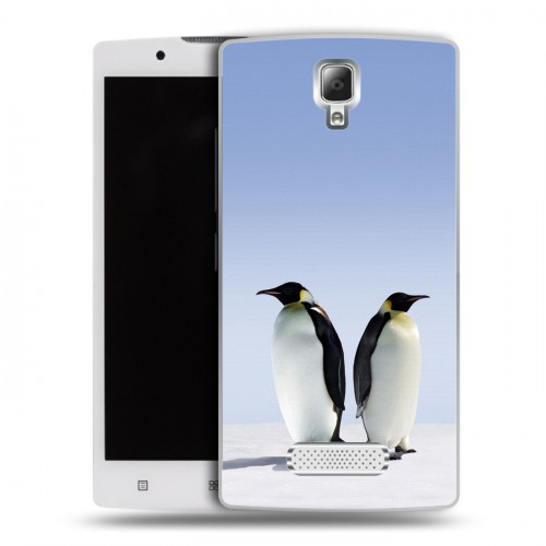 Дизайнерский пластиковый чехол для Lenovo A2010 Пингвины