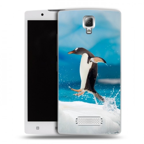 Дизайнерский пластиковый чехол для Lenovo A2010 Пингвины