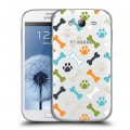 Полупрозрачный дизайнерский пластиковый чехол для Samsung Galaxy Grand Прозрачные следы