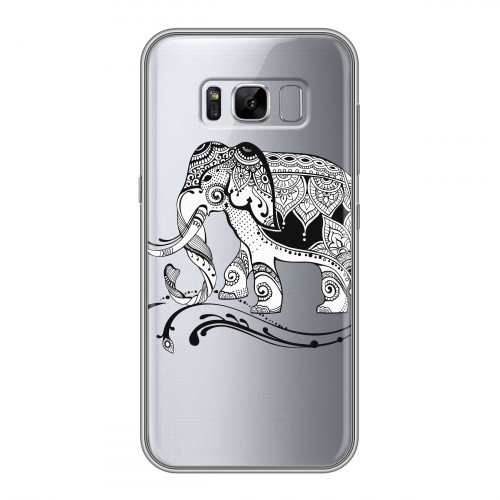 Полупрозрачный дизайнерский пластиковый чехол для Samsung Galaxy S8 Plus Ацтекский арт