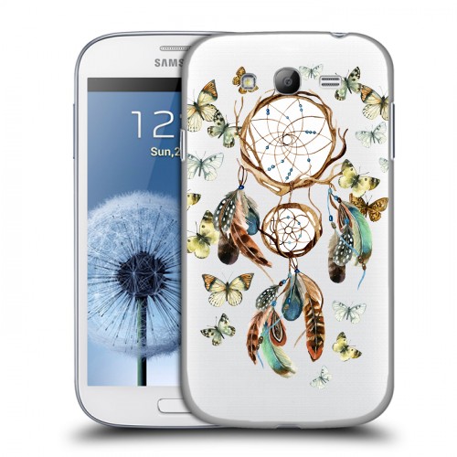 Полупрозрачный дизайнерский пластиковый чехол для Samsung Galaxy Grand Прозрачные обереги 3