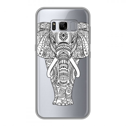Полупрозрачный дизайнерский пластиковый чехол для Samsung Galaxy S8 Plus Животный арт