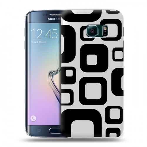 Полупрозрачный дизайнерский пластиковый чехол для Samsung Galaxy S6 Edge Геометрические паттерны
