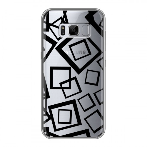 Полупрозрачный дизайнерский пластиковый чехол для Samsung Galaxy S8 Plus Геометрические паттерны 