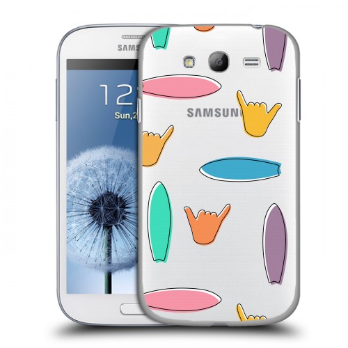Полупрозрачный дизайнерский пластиковый чехол для Samsung Galaxy Grand Философия серфинга