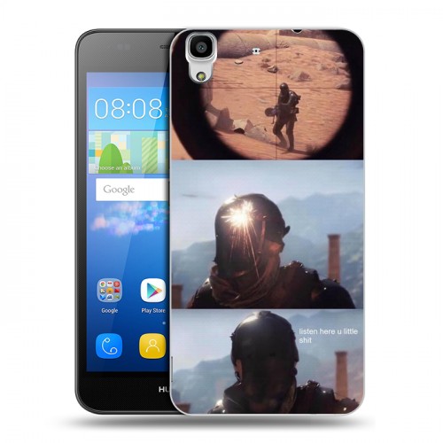 Дизайнерский пластиковый чехол для Huawei Y6 Battlefield