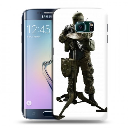 Дизайнерский пластиковый чехол для Samsung Galaxy S6 Edge Rainbow Six Siege