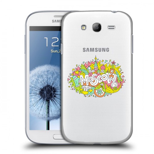 Полупрозрачный дизайнерский пластиковый чехол для Samsung Galaxy Grand Москва