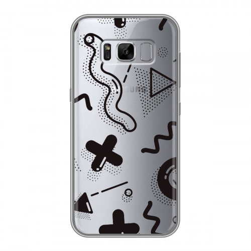 Полупрозрачный дизайнерский пластиковый чехол для Samsung Galaxy S8 Plus Абстракции 1