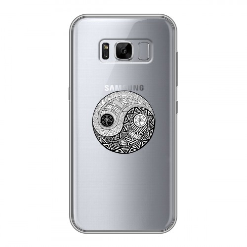 Полупрозрачный дизайнерский пластиковый чехол для Samsung Galaxy S8 Plus Инь и ян