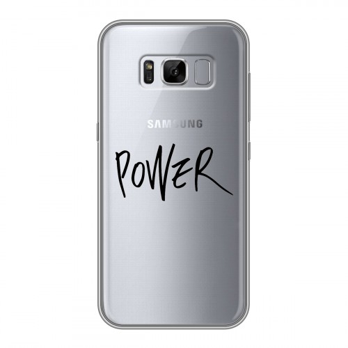 Полупрозрачный дизайнерский пластиковый чехол для Samsung Galaxy S8 Plus Прозрачные надписи 1