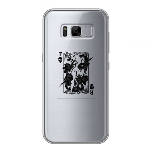 Полупрозрачный дизайнерский пластиковый чехол для Samsung Galaxy S8 Plus прозрачные черепа 4