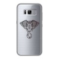 Полупрозрачный дизайнерский пластиковый чехол для Samsung Galaxy S8 Plus Прозрачные слоны