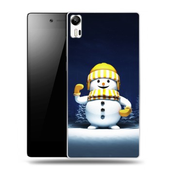 Дизайнерский силиконовый чехол для Lenovo Vibe Shot Снеговик (на заказ)
