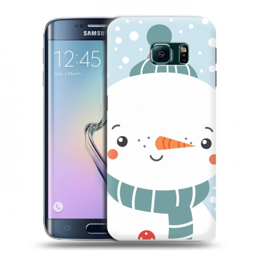Дизайнерский силиконовый чехол для Samsung Galaxy S6 Edge  Новогоднее смешенное
