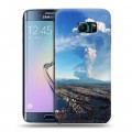 Дизайнерский пластиковый чехол для Samsung Galaxy S6 Edge вулкан