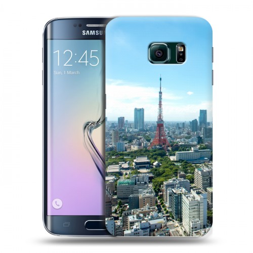 Дизайнерский пластиковый чехол для Samsung Galaxy S6 Edge Токио