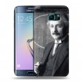 Дизайнерский пластиковый чехол для Samsung Galaxy S6 Edge Альберт Эйнштейн