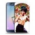 Дизайнерский пластиковый чехол для Samsung Galaxy S6 Edge Брюс Ли