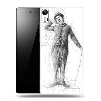 Дизайнерский силиконовый чехол для Lenovo Vibe Shot Чарли Чаплин  (на заказ)