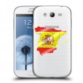 Полупрозрачный дизайнерский пластиковый чехол для Samsung Galaxy Grand флаг Испании