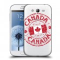 Полупрозрачный дизайнерский пластиковый чехол для Samsung Galaxy Grand Флаг Канады