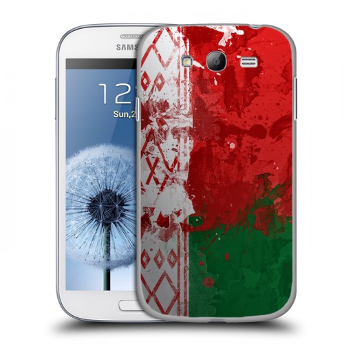 Дизайнерский пластиковый чехол для Samsung Galaxy Grand Флаг Белоруссии