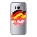 Полупрозрачный дизайнерский пластиковый чехол для Samsung Galaxy S8 Plus Флаг Германии